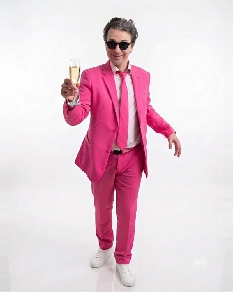 Monsieur Sucre porte un toast au champagne pour un vin d'honneur de mariage en Île-de-France