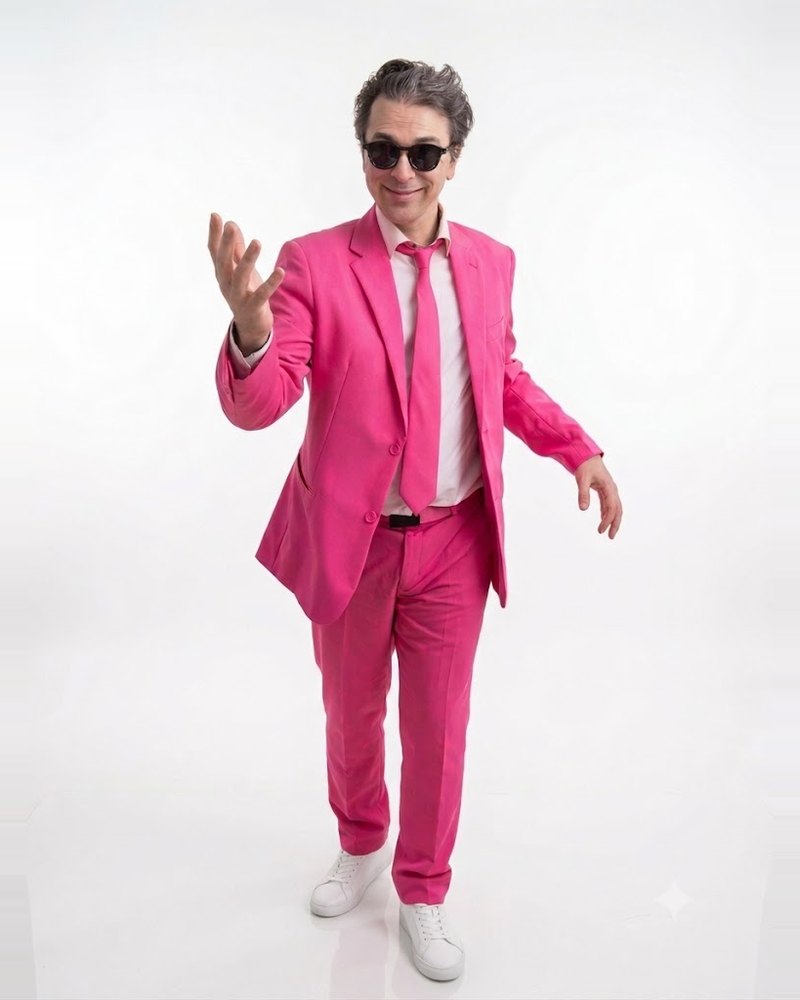 Monsieur Sucre dans sa veste rose